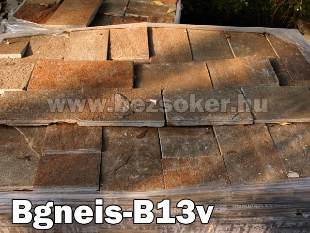 Bolgár gneis B13 vágott kő, rozsdabarna